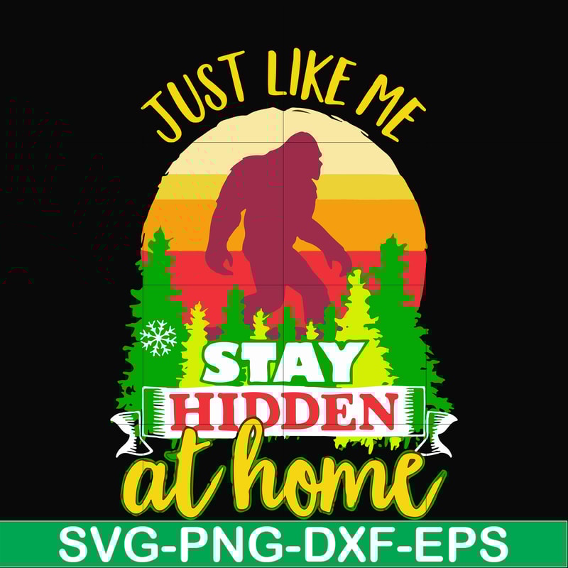 CMP078-just like me stay hidden at home, king kong retro vintage svg, png, dxf, eps digital file CMP078.jpg