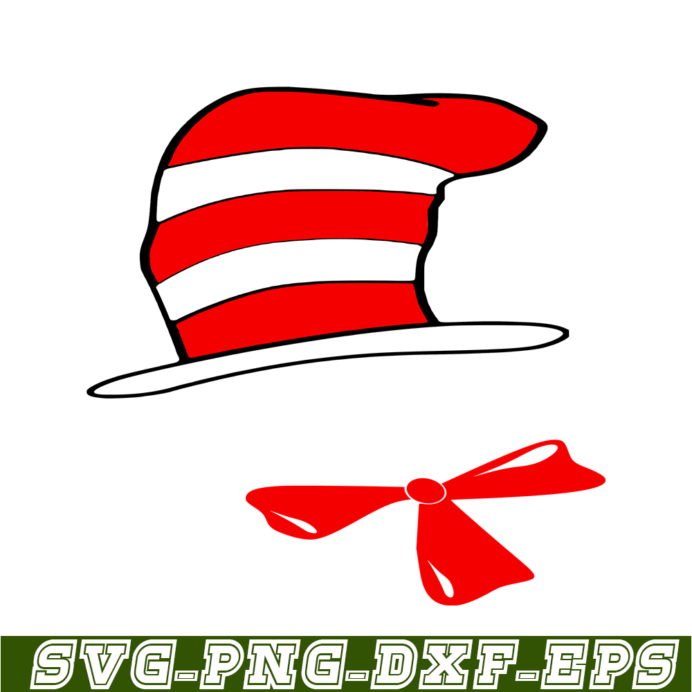DS105122320-Hat and Bow SVG, Dr Seuss SVG, Cat In The Hat SVG DS105122320.png