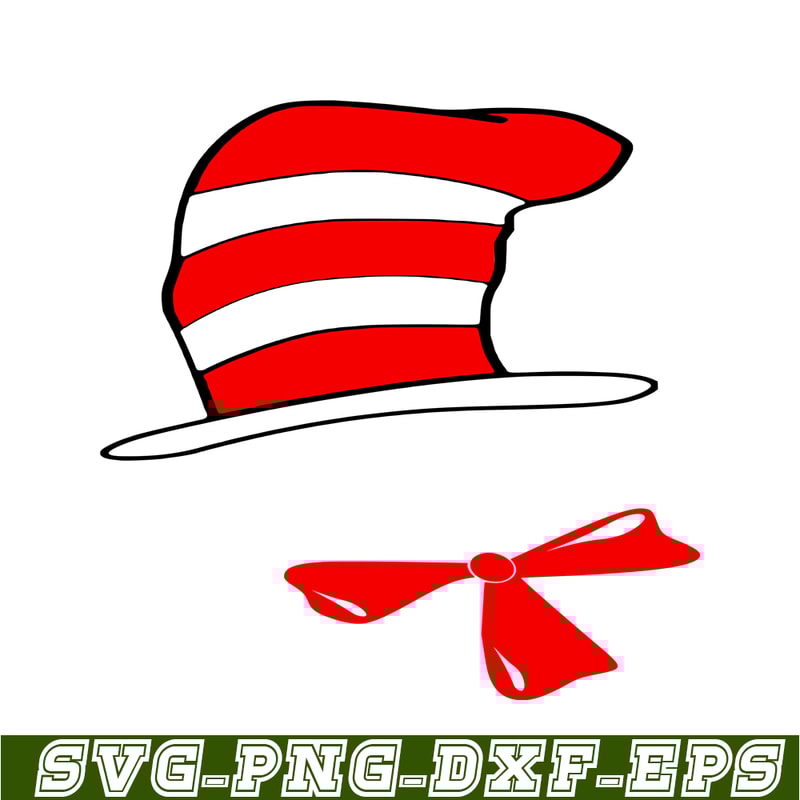 DS105122320-Hat and Bow SVG, Dr Seuss SVG, Cat In The Hat SVG DS105122320.png
