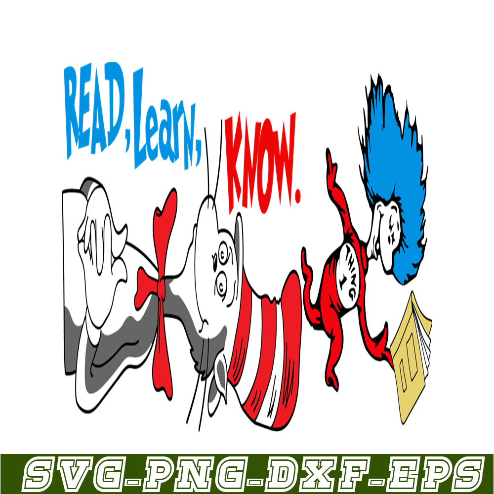DS205122333-Cat In The Hat Read Learn Know SVG, Dr Seuss SVG, Dr Seuss Quotes SVG DS205122333.png
