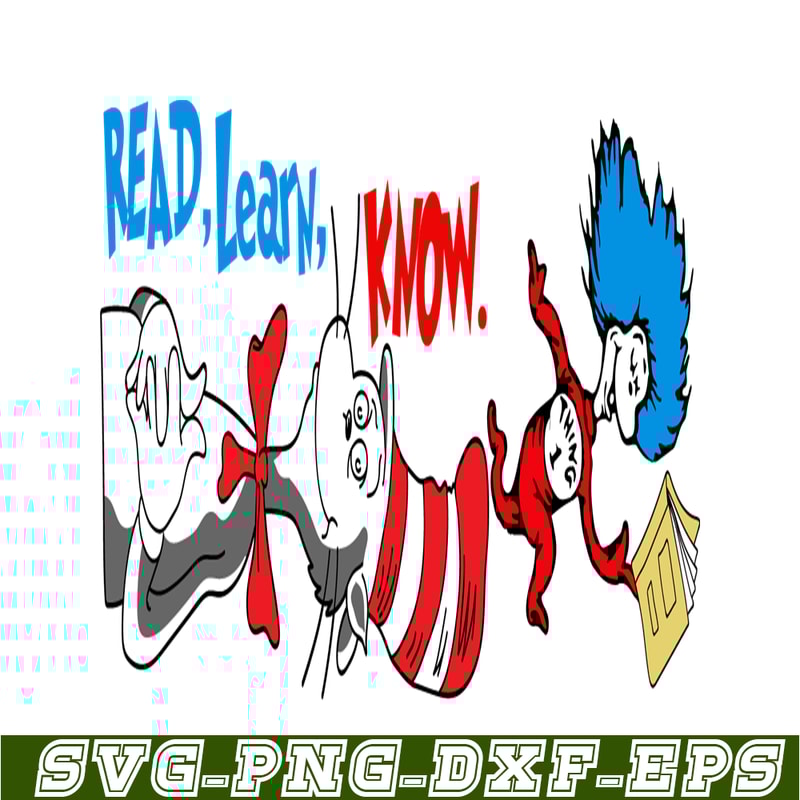 DS205122333-Cat In The Hat Read Learn Know SVG, Dr Seuss SVG, Dr Seuss Quotes SVG DS205122333.png