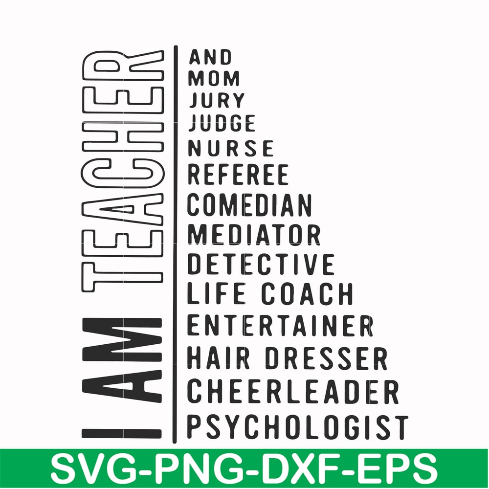 FN000161-I am teacher svg, png, dxf, eps file FN000161.jpg