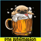 BEER28102361-Pug Dog Drinks Beer PNG Cute Drunk Dog PNG Beer Lover PNG.png