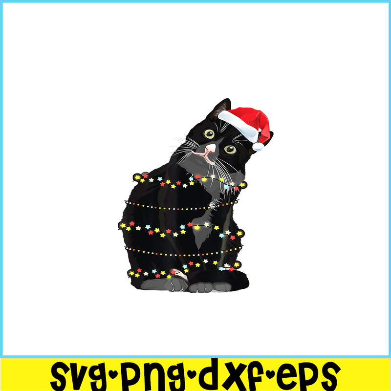 PNG141023101-Black Cat Christmas Sweater Xmas Light Santa Paws T-Shirt Png.png