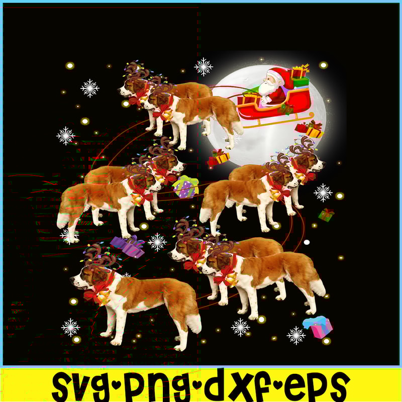 PNG141023147-Christmas Cute Santa Claus Riding Saint Bernard Xmas Pajamas Sweatshirt Png.png