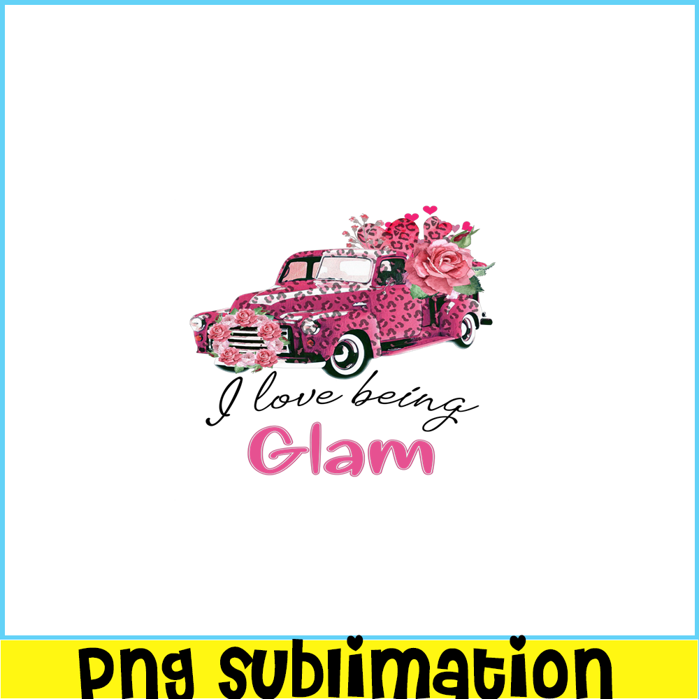 VLT19102347-I Love Being Glam PNG, Pink Valentine PNG, Valentine Holidays PNG.png