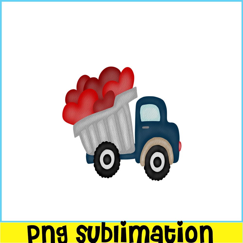 VLT211023103-Boys Dump Truck PNG, Sweet Valentine PNG, Valentine Holidays PNG.png