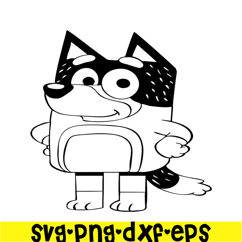 BL22112322-Bluey Black And White SVG PNG DXF EPS Bluey SVG Bluey Movie SVG.png