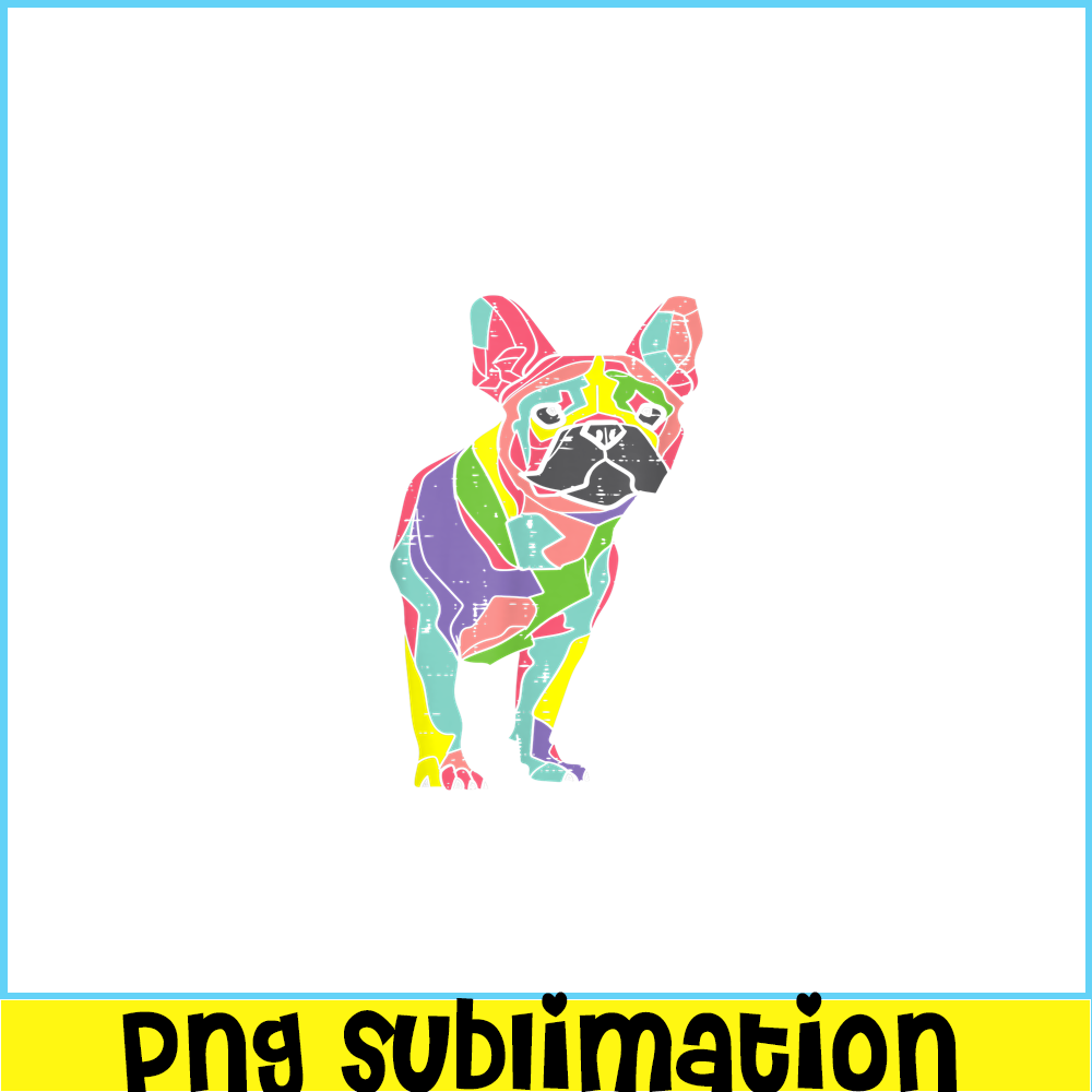 HL16102315-Colorful French Bulldog PNG, Frenchie Art PNG, Dog Lover PNG.png