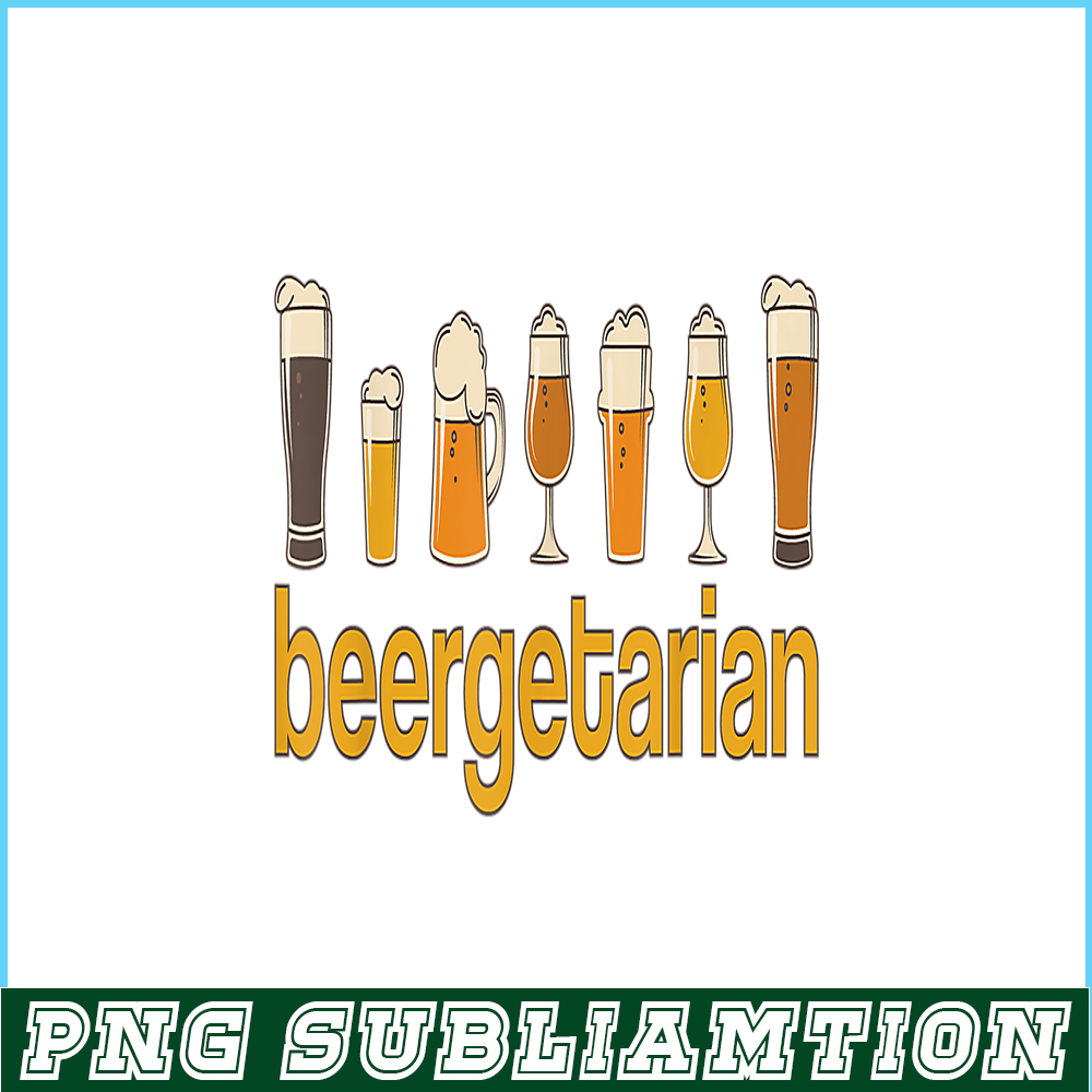 BEER28102323-Beeragetarian PNG Funny Beer Design PNG Brewery Lovers PNG.png