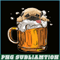 BEER28102361-Pug Dog Drinks Beer PNG Cute Drunk Dog PNG Beer Lover PNG.png