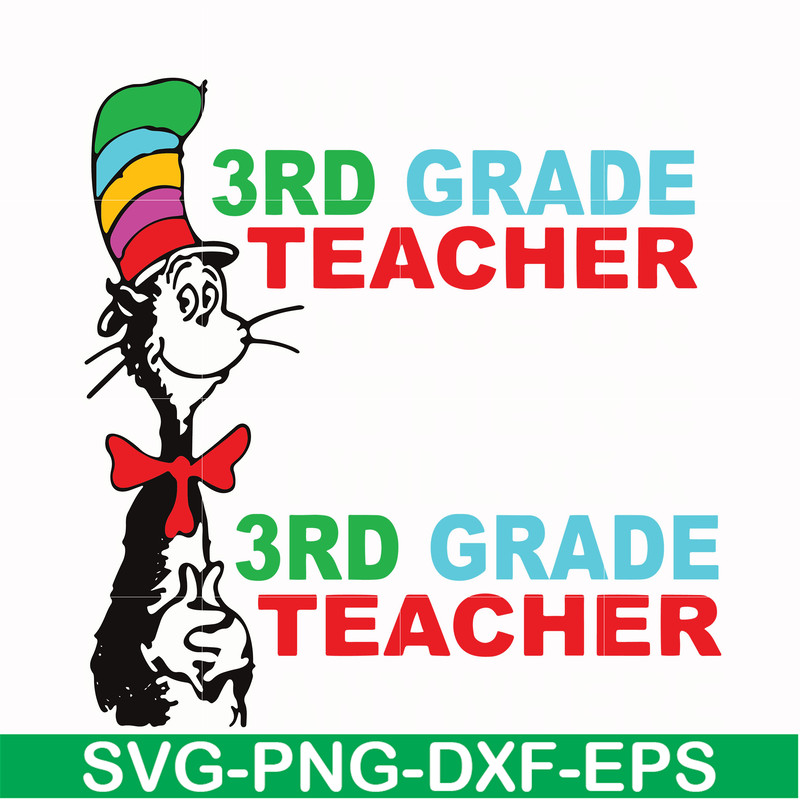 DR00033-3rd grade teacher svg, png, dxf, eps file DR00033.jpg
