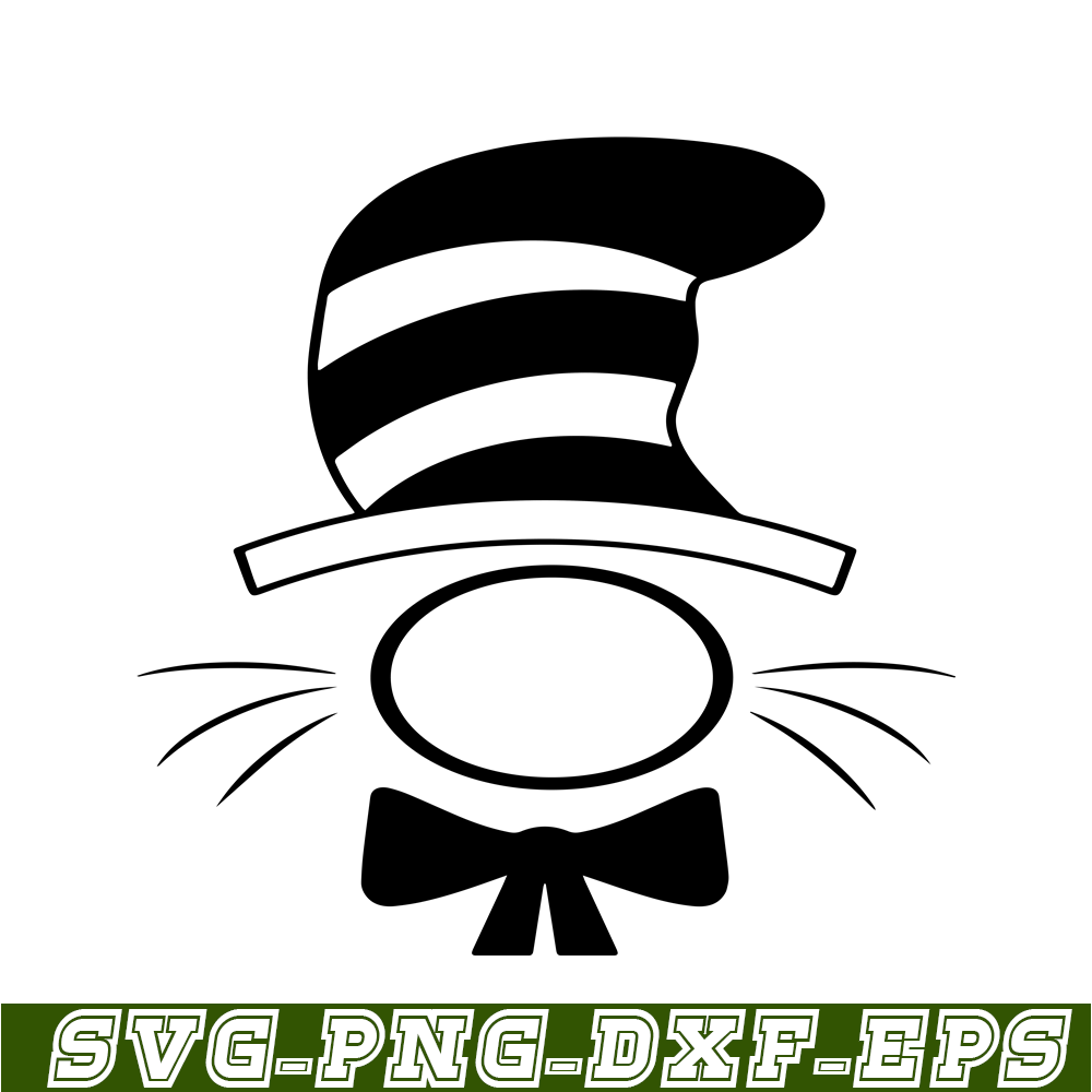 DS105122302-Cat in the black white hat Monogram SVG, Dr Seuss SVG, Cat in the Hat SVG DS105122302.png
