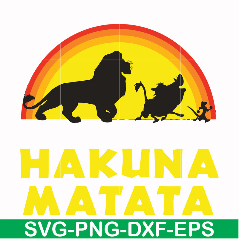 FN000158-Hakuna Matata svg, png, dxf, eps file FN000158.jpg