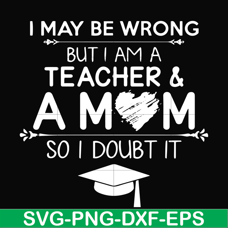 FN000163-I may be wrong but I am a teacher & a mom so I doubt it svg, png, dxf, eps file FN000163.jpg