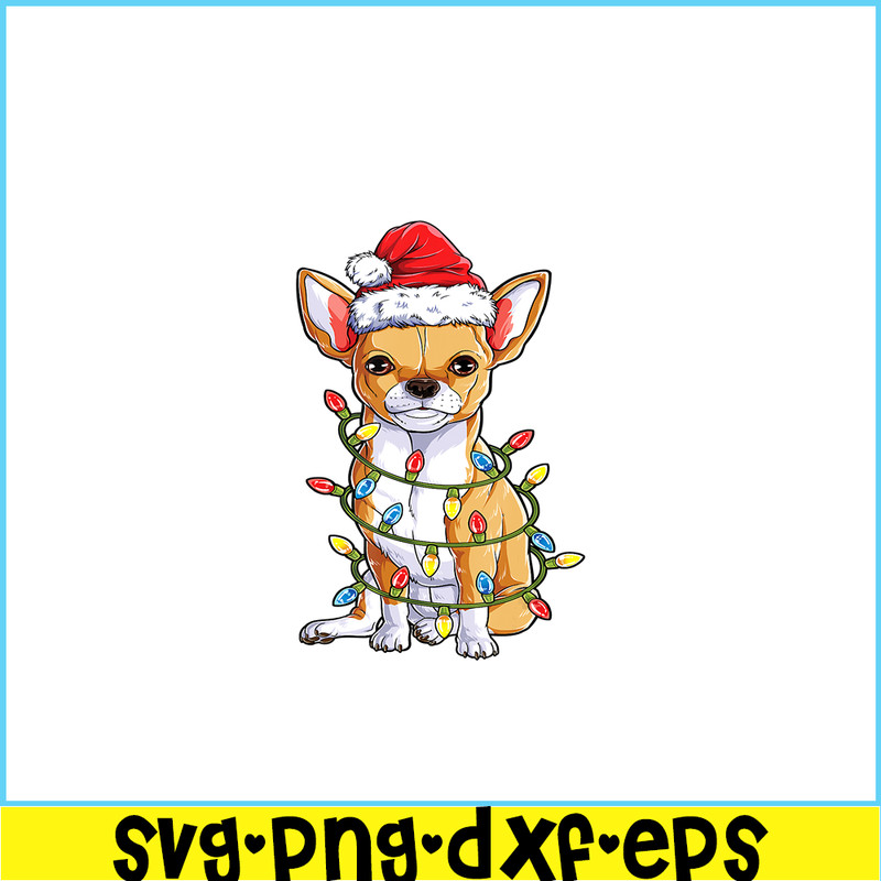 PNG141023130-Chihuahua Santa Christmas Tree Lights Xmas Gifts Boys Kids T-Shirt Png.png