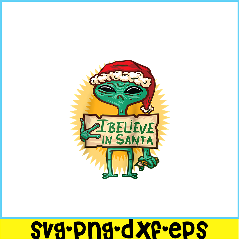 PNG14102373-Alien Santa Hat I Believe In Santa Ugly Christmas Xmas Raglan Baseball Tee Png.png