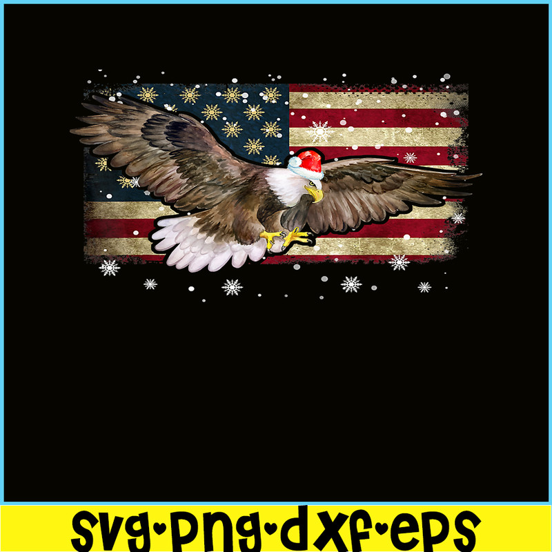 PNG14102383-Bald Eagle Christmas Color Lights Xmas Santa Hat Eagle Gifts T-Shirt Png.png