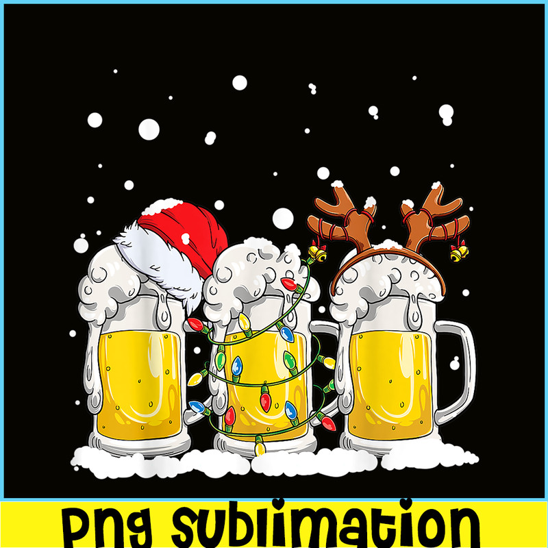BEER28102305-Beer Christmas PNG Mug Santa Reinbeer PNG Xmas lights PNG.png