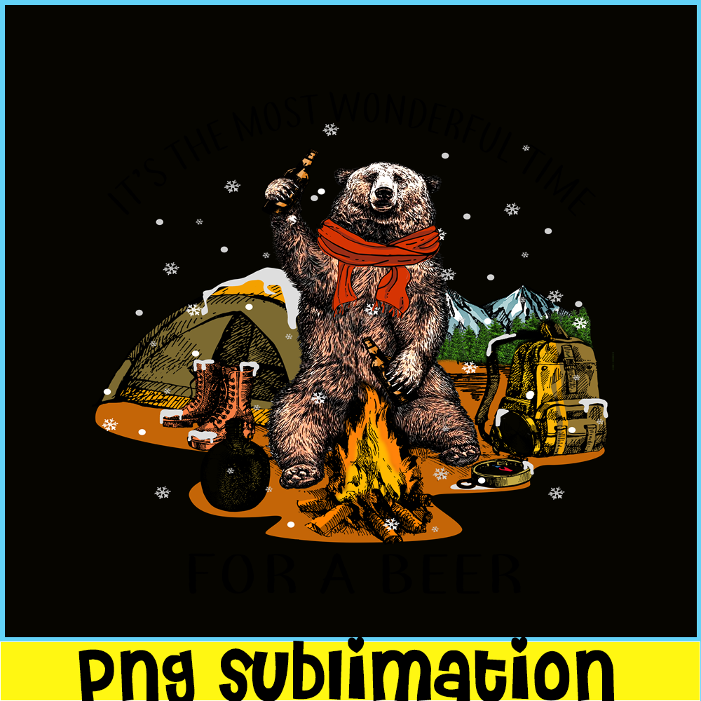 CAMP07112367-It's The Most Wonderful Time PNG Camping PNG For A Beer PNG.png