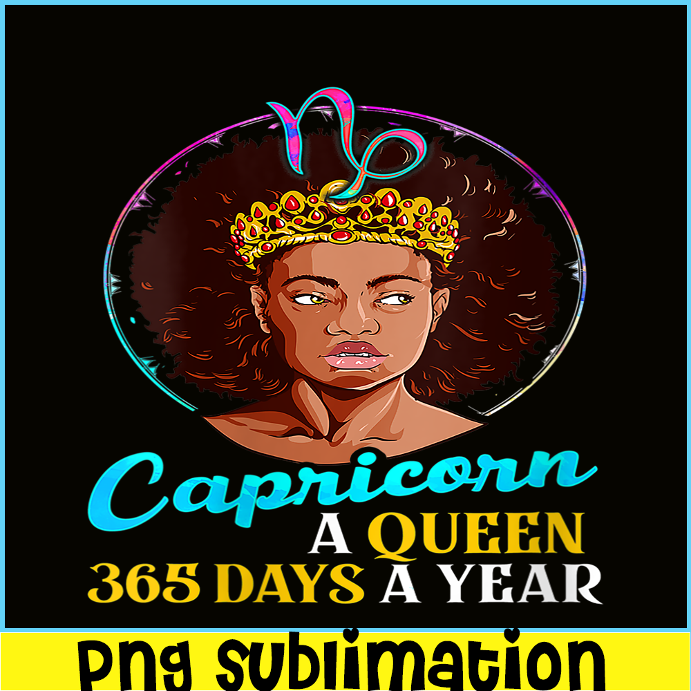 CPB28102380-Capricorn Zodiac PNG Black Girl PNG Magic Birthday Melanin PNG.png