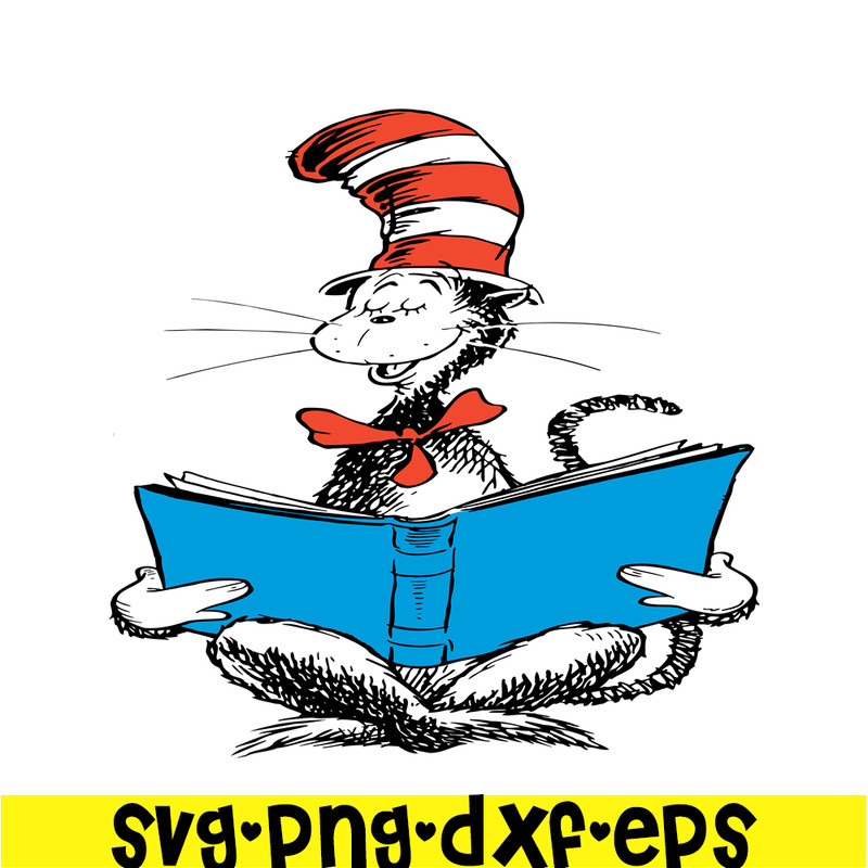 DS104122334-The Cat Reding Book SVG, Dr Seuss SVG, Cat in the Hat SVG DS104122334.png