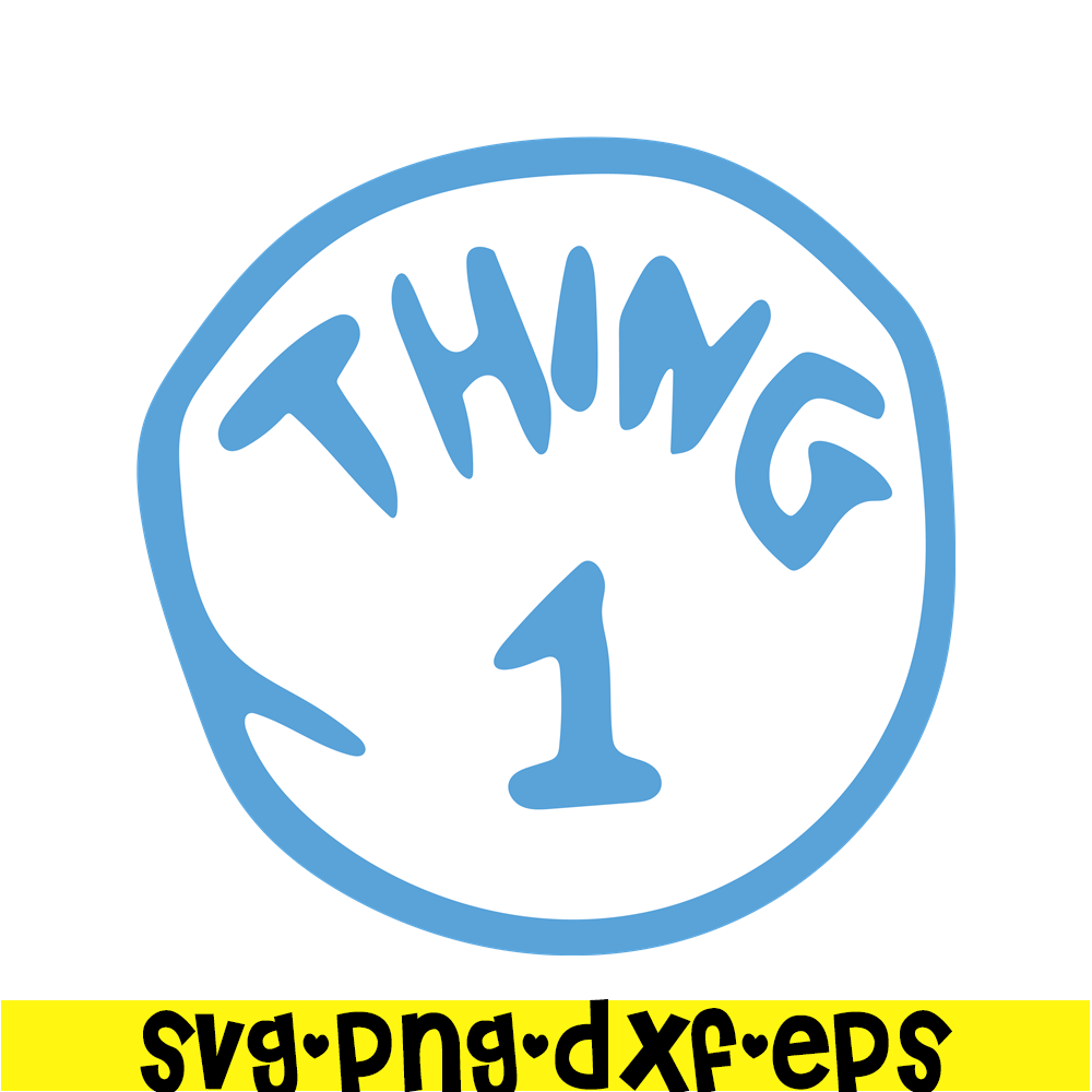 DS104122358-Thing 1 Text SVG, Dr Seuss SVG, Cat in the Hat SVG DS104122358.png