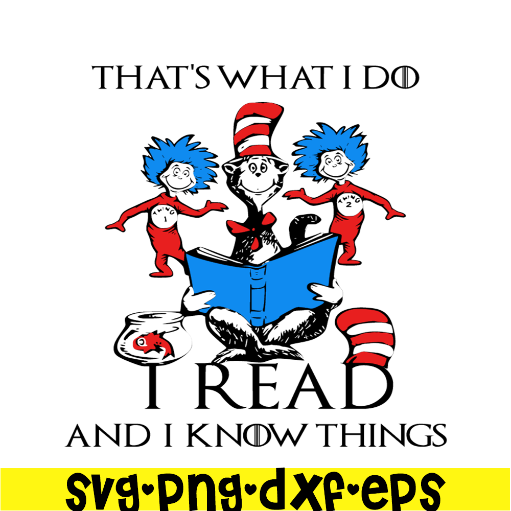 DS105122342-Cat in the hat reading rab SVG, Dr Seuss SVG, Cat In The Hat SVG DS105122342.png