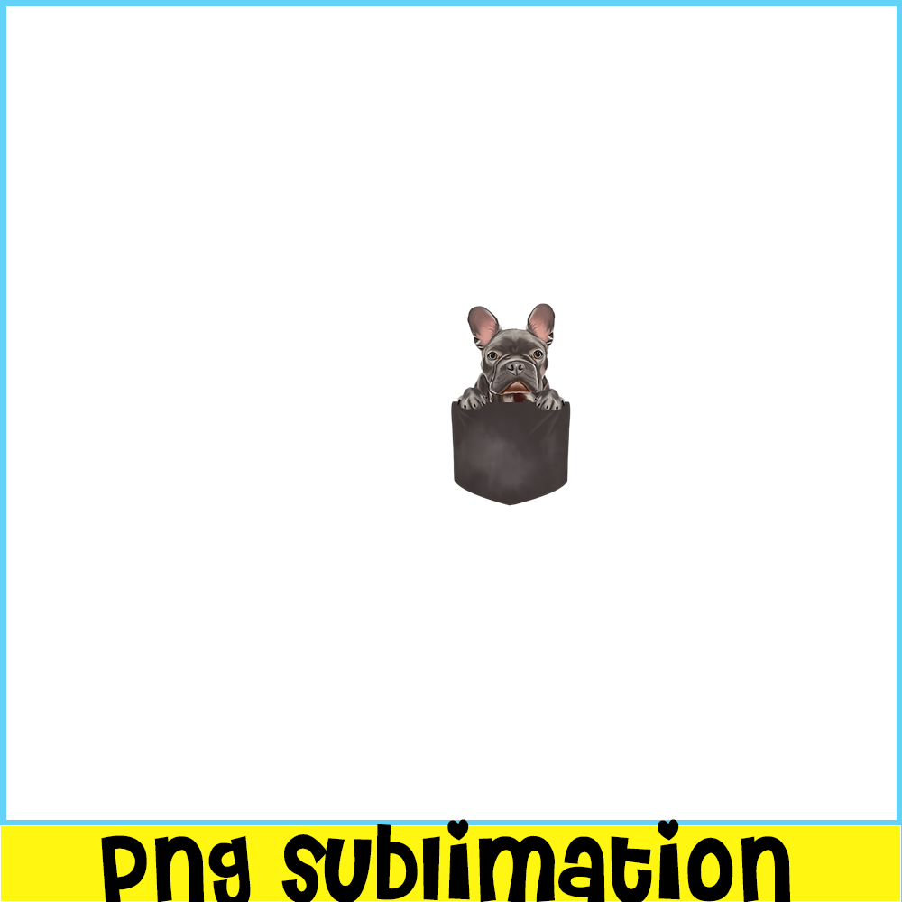 HL16102330-Dog In Pocket PNG, Dog Lover PNG, French Bulldog PNG.png