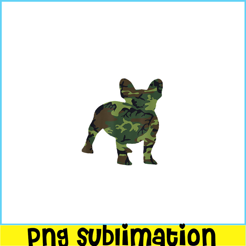 HL16102338-French Bulldog Camouflage PNG, Dog Camo Frenchie PNG, Bulldog Mascot PNG.png