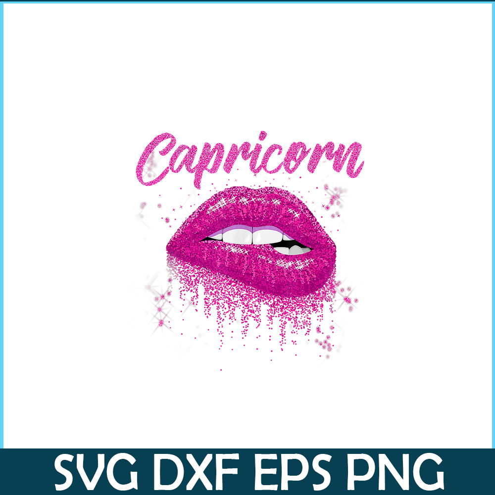 CPB28102346-Capricorn Zodiac Birthday PNG Pink Lips PNG Zodiac Sign PNG.png