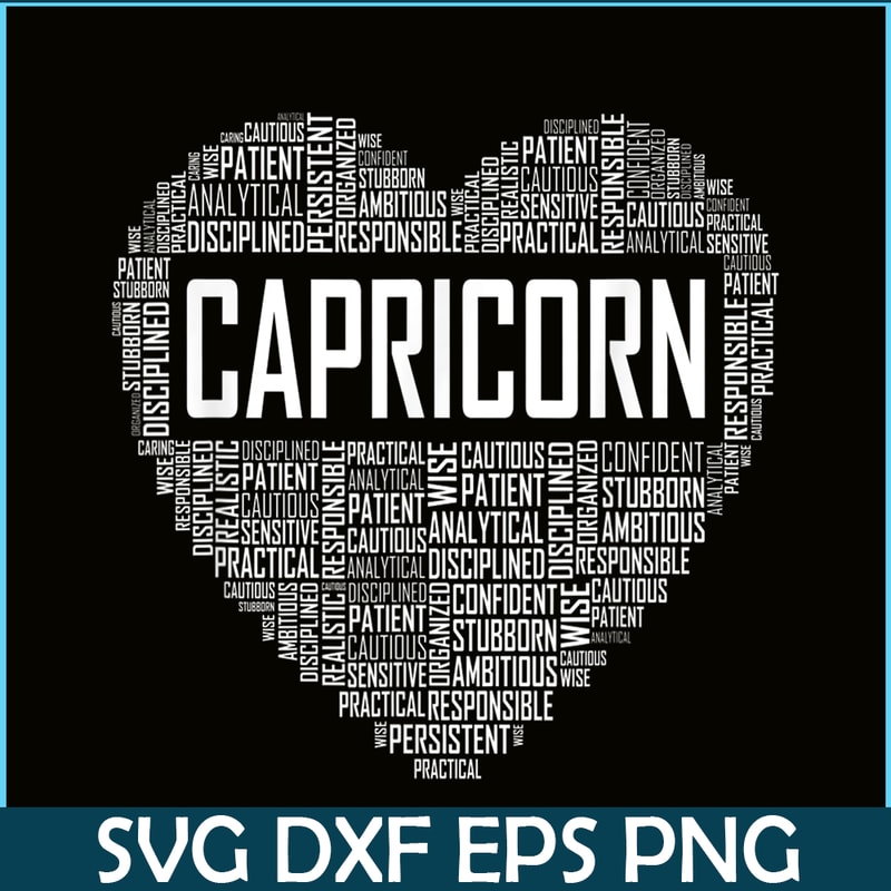 CPB28102350-Capricorn Zodiac Traits PNG Horoscope Astrology Sign PNG Capricorn Heart PNG.png