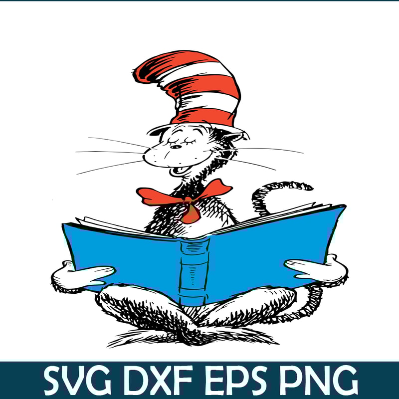 DS104122343-The Reading Cat SVG, Dr Seuss SVG, Cat in the Hat SVG DS104122343.png