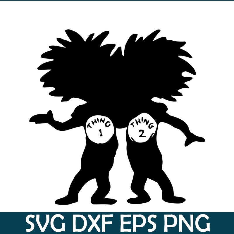DS105122334-Thing 1 And Thing 2 Black Shadow SVG, Dr Seuss SVG, Cat In The Hat SVG DS105122334.png