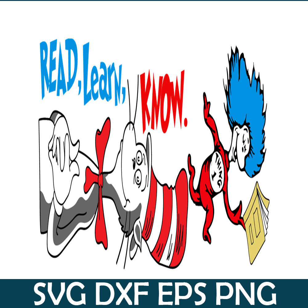 DS205122333-Cat In The Hat Read Learn Know SVG, Dr Seuss SVG, Dr Seuss Quotes SVG DS205122333.png