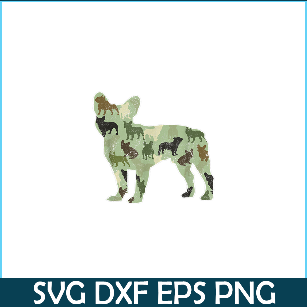 HL16102337-French Bulldog Camo PNG, Dog Camouflage PNG, Bulldog Mascot PNG.png