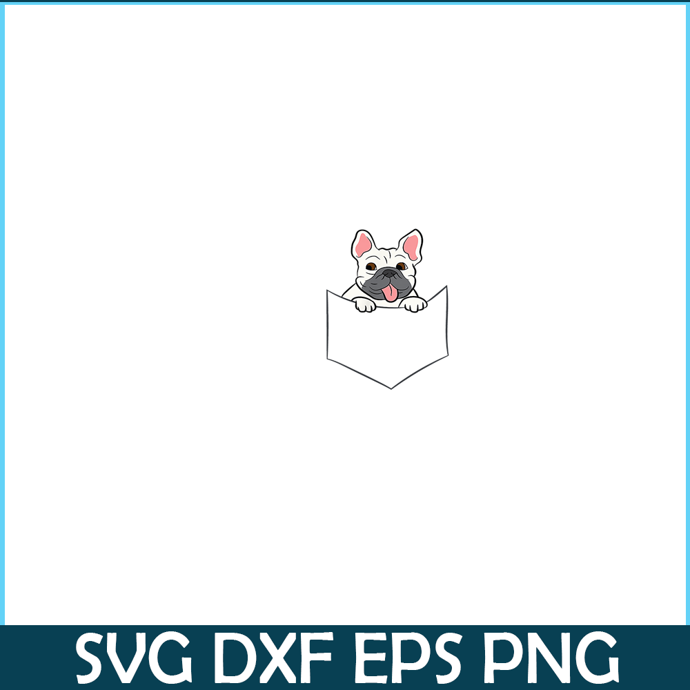 HL16102368-French Bulldog In A Pocket PNG, Frenchie Dog Lover PNG, French Dog Artwork PNG.png