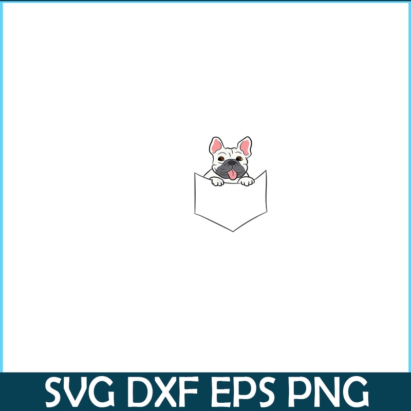 HL16102368-French Bulldog In A Pocket PNG, Frenchie Dog Lover PNG, French Dog Artwork PNG.png