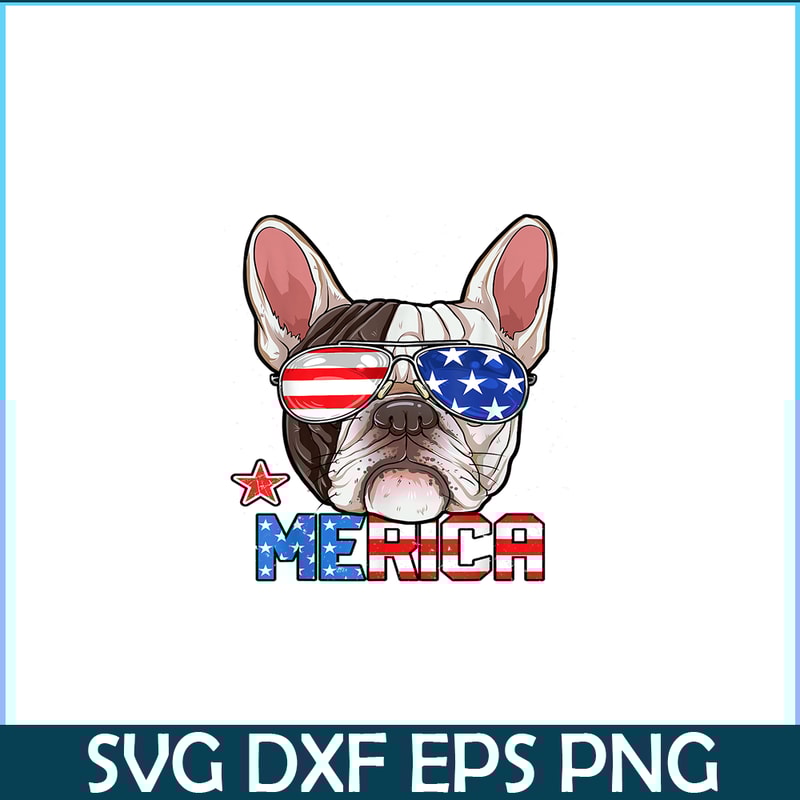 HL16102373-French Bulldog America 4th of July PNG, Frenchie Dog Lover PNG, French Dog Artwork PNG.png