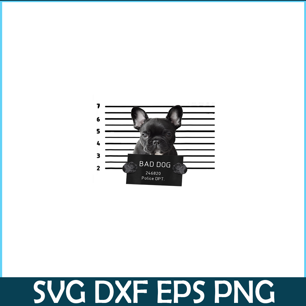 HL16102380-Bad Dog Jail Prisoner Puppy PNG, French Bulldog Prison PNG, Bulldog Mascot PNG.png