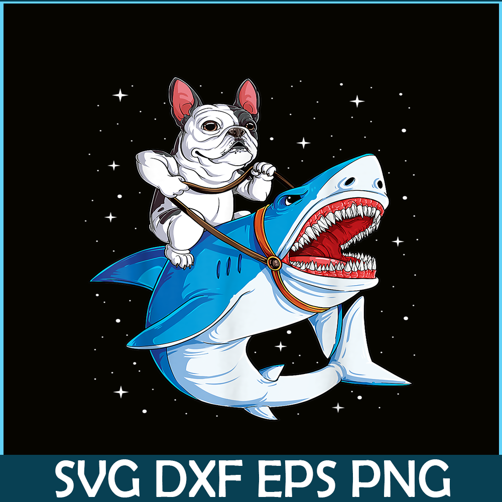 HL16102381-French Bulldog Shark PNG, Frenchie Dog Lover PNG, French Dog Artwork PNG.png