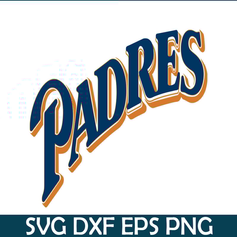 MLB204122379-San Diego Padres Blue And Orange Text SVG, Major League Baseball SVG, Baseball SVG MLB204122379.png