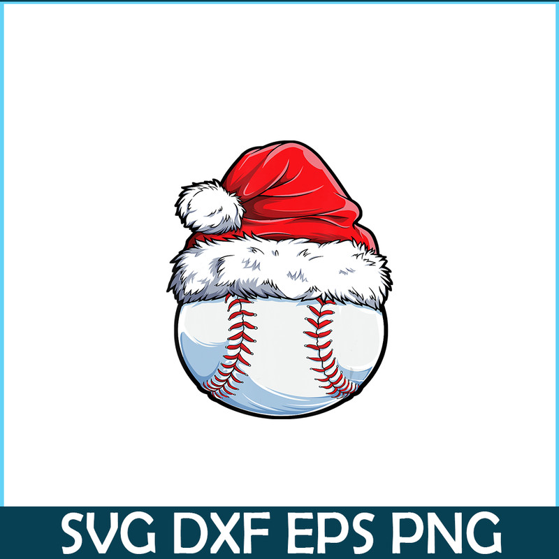 PNG141023139-Christmas Baseball Ball Santa Hat Funny Sport Xmas Boys Men T-Shirt Png.png