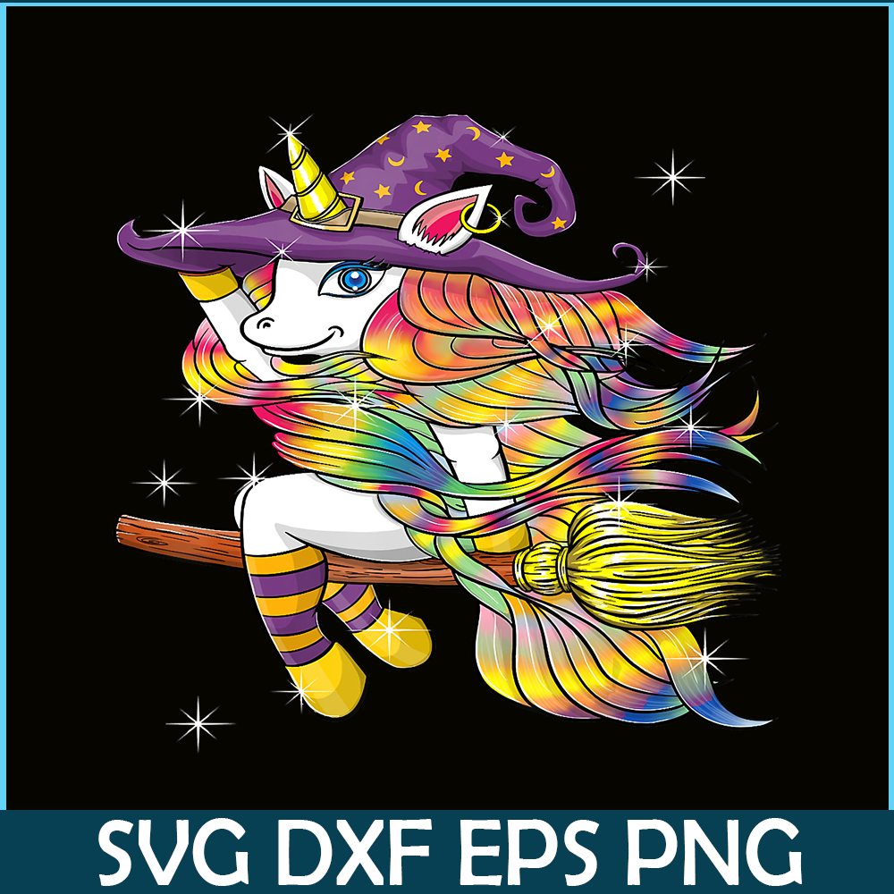 PNG14102359-Funny Halloween Outfit Gift - Flying Unicorn Witch T-Shirt Png.png