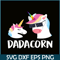 PNG14102357-Dadacorn Unicorn Dad And Baby Fathers Day T-Shirt Classic T-Shirt Png.png