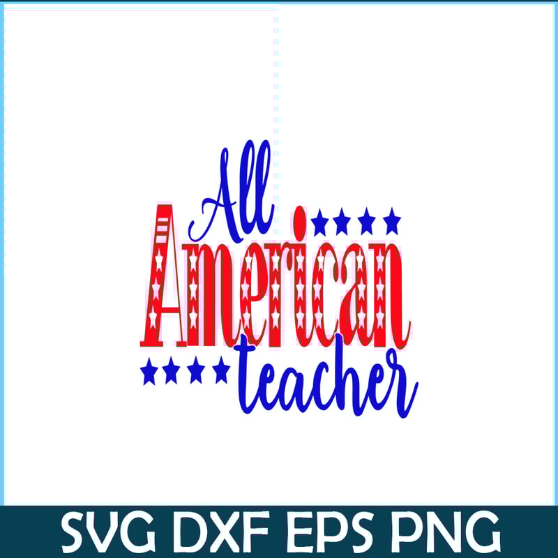 VLT19102307-All American Teacher PNG, America Valentine PNG, Valentine Holidays PNG.png