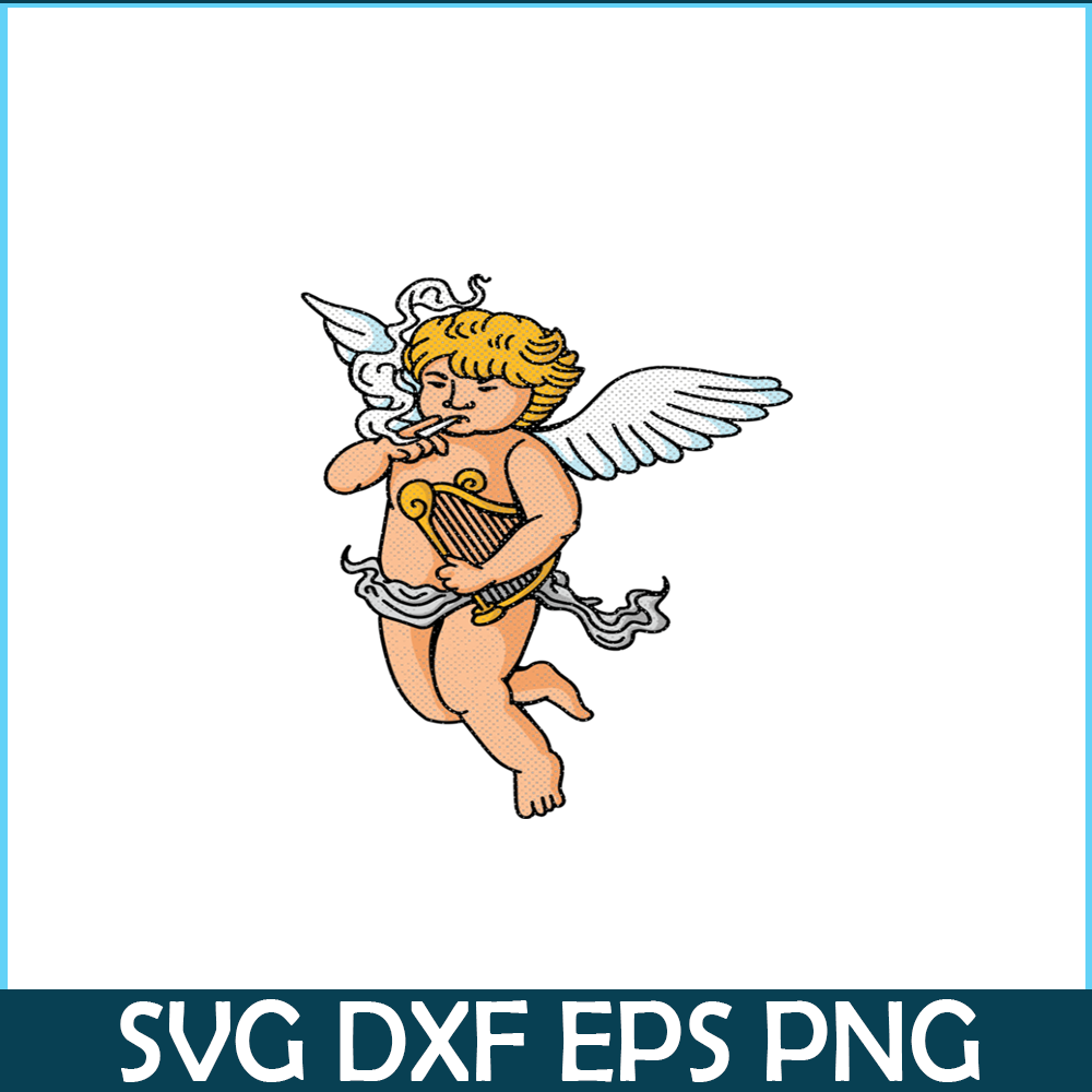 VLT21102334-Cupid Smoking PNG, Funny Valentine PNG, Valentine Holidays PNG.png