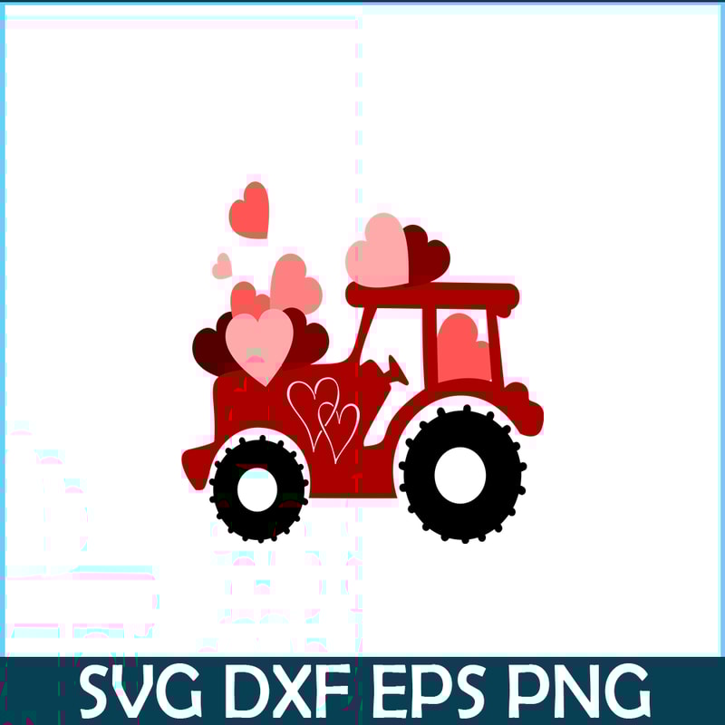 VLT21102374-Hearts Truck PNG, Sweet Valentine PNG, Valentine Holidays PNG.png