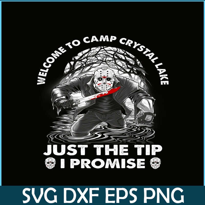 CAMP07112303-WELCOME TO CAMP CRYSTAL LAKE PNG Horror Camping PNG Camping Lover PNG.png