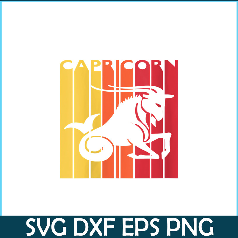 CPB28102383-Retro Capricorn PNG Zodiac Sign PNG December January Birthday Gift PNG.png